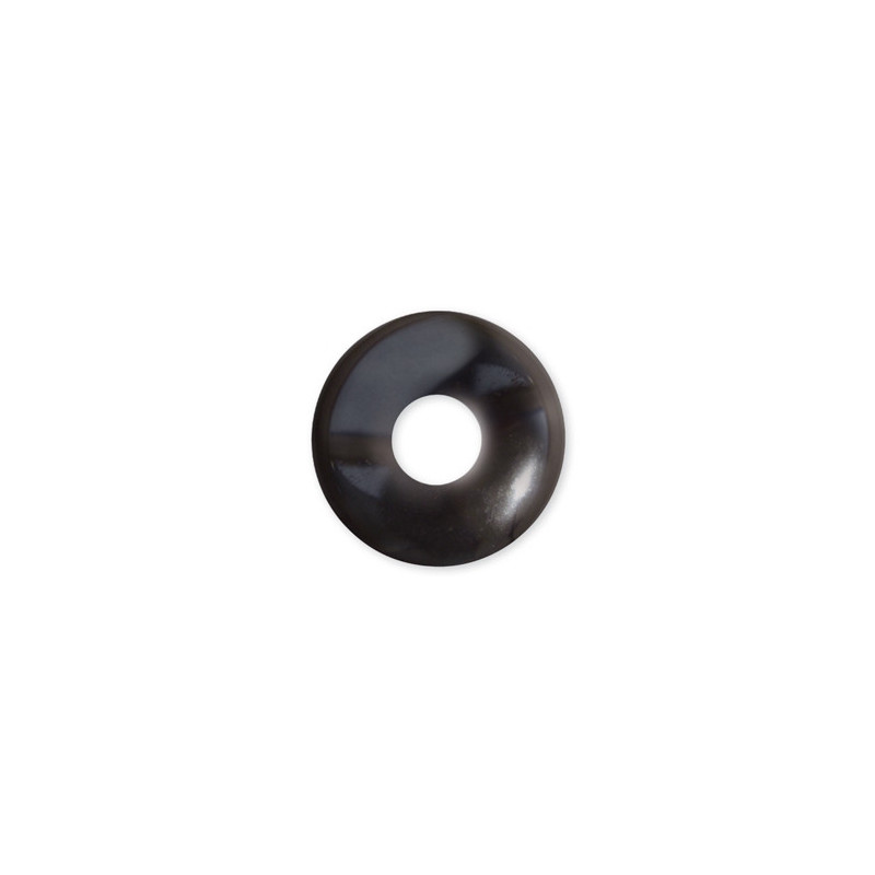 Pendentif Pi ou DONUT en onyx noir (d3cm)