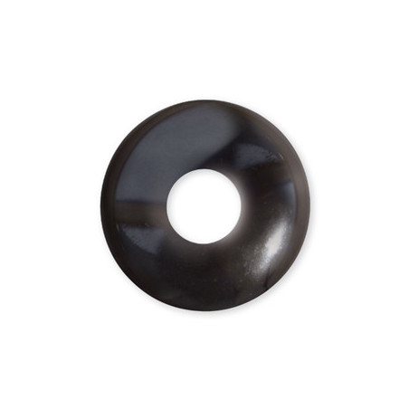 Pendentif Pi ou DONUT en onyx noir (d3cm)