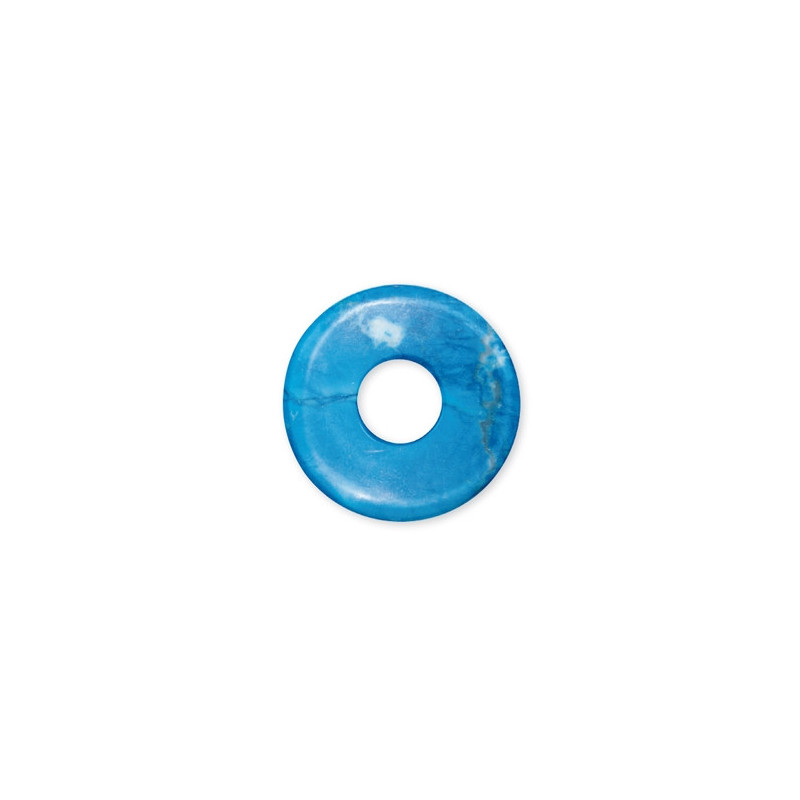 Pendentif Pi ou DONUT en turkénite teintée (d3cm)