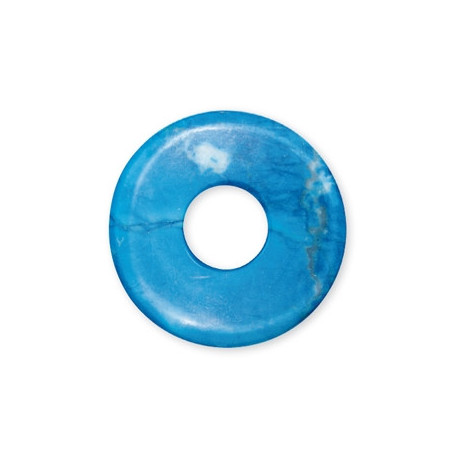 Pendentif Pi ou DONUT en turkénite teintée (d3cm)