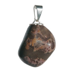 Pendentif PiERRE ROULéE en jaspe léopard