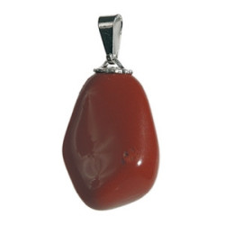 Pendentif PiERRE ROULéE en jaspe rouge