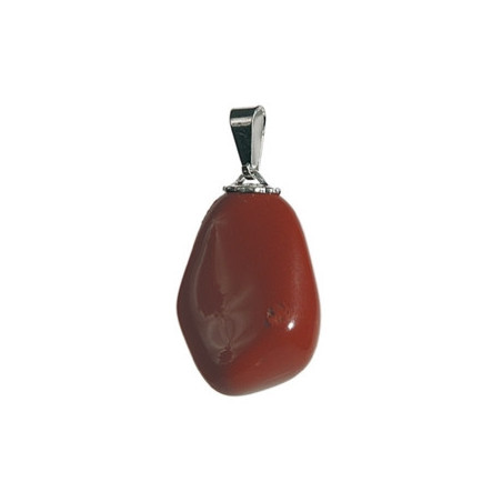Pendentif PiERRE ROULéE en jaspe rouge