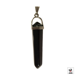 Pendentif pointe en ONYX NOiR (h4cm)