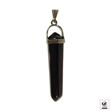 Pendentif pointe en ONYX NOiR (h4cm)