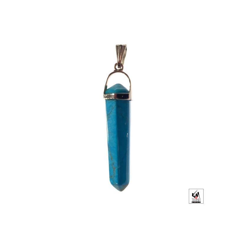 Pendentif pointe en TURKéNiTE teinté (h4cm)