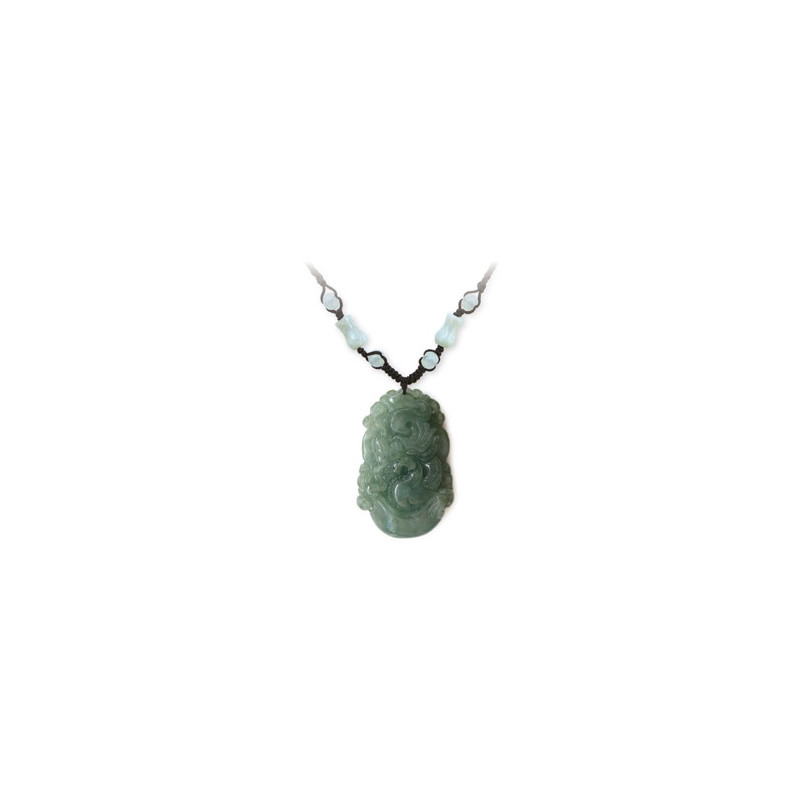 Pendentif ZODiAQUE ChiNOiS en jade aventurine (Boeuf / Buffle) h3.5cm