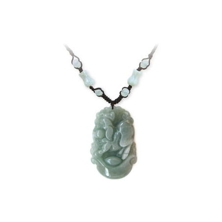 Pendentif ZODiAQUE ChiNOiS en jade aventurine (Cochon / Sanglier) h3.5cm