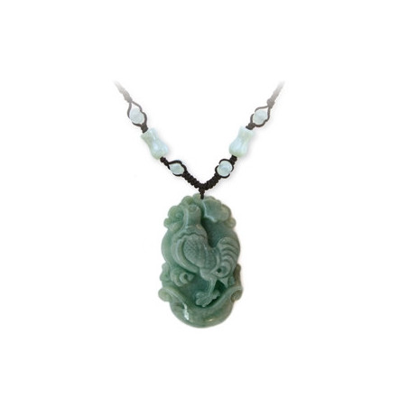Pendentif ZODiAQUE ChiNOiS en jade aventurine h3.5cm