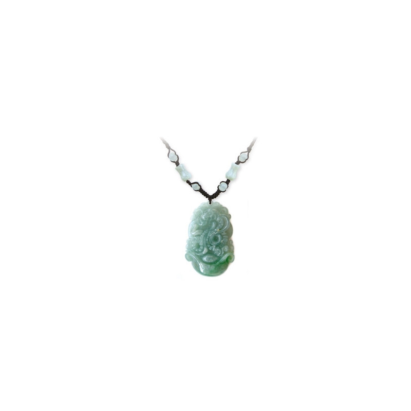 Pendentif ZODiAQUE ChiNOiS en jade aventurine (Serpent) h3.5cm