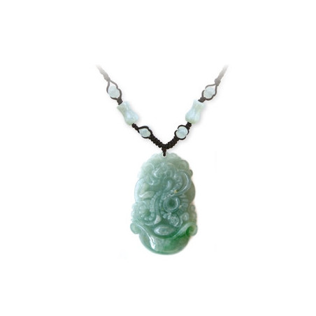 Pendentif ZODiAQUE ChiNOiS en jade aventurine (Serpent) h3.5cm