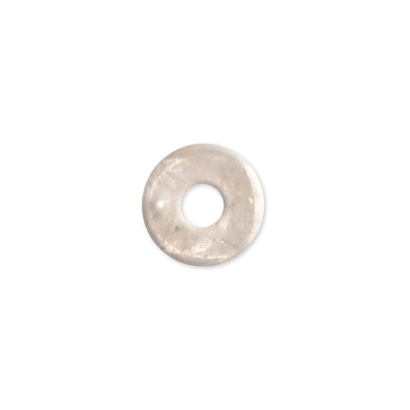 Pendentif Pi ou DONUT en cristal de roche (d3cm)