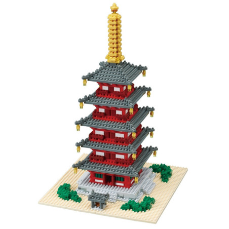 nanoblock deluxe PAGOdE à 5 éTAGES (Japon) (+ de 1350 pièces)