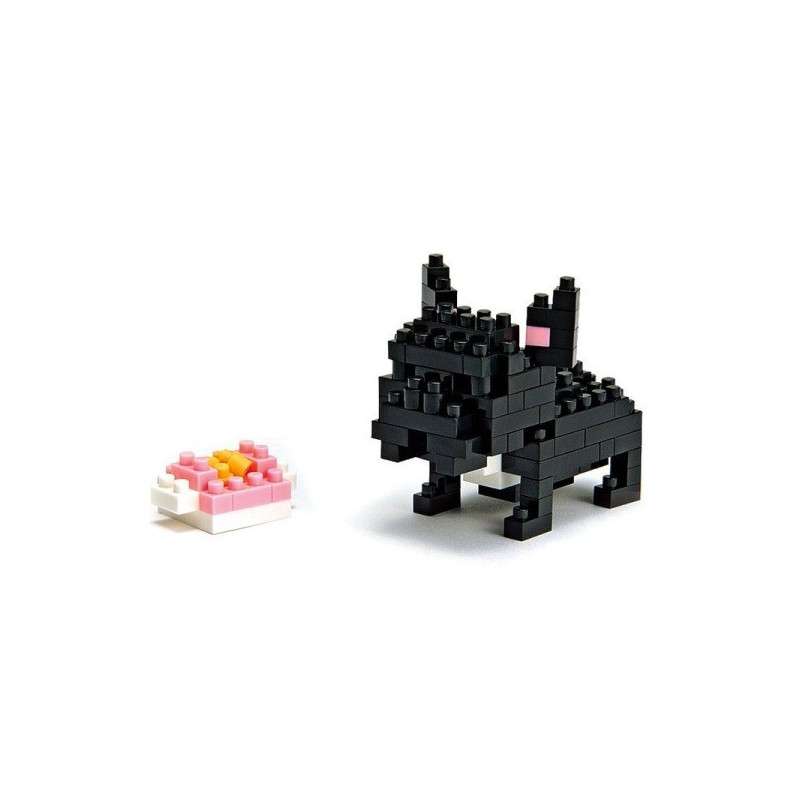 nanoblock mini BULLDOG FRANCAiS NOiR (+ de 130 pièces) [NBC_015]