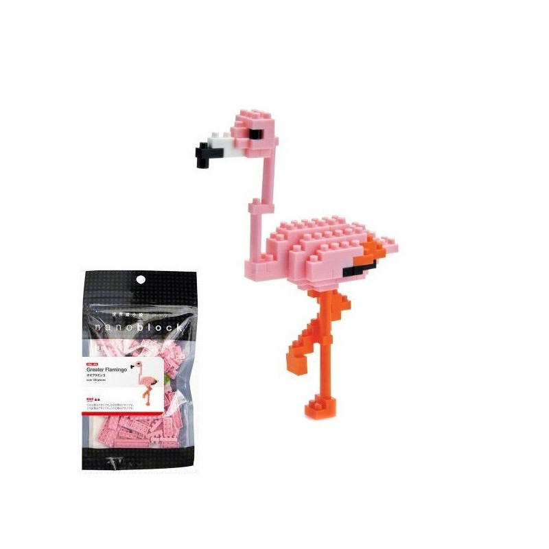 nanoblock mini FLAMANT ROSE (+ de 110 pièces) [NBC_055]