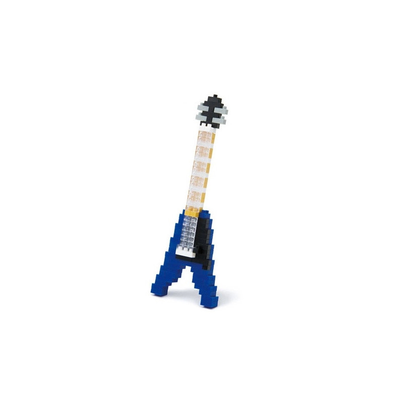 nanoblock mini GUiTARE ELECTRiQUE BLEUE (+ de 130 pièces) [NBC_095]