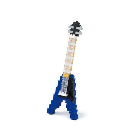 nanoblock mini GUiTARE ELECTRiQUE BLEUE (+ de 130 pièces) [NBC_095]