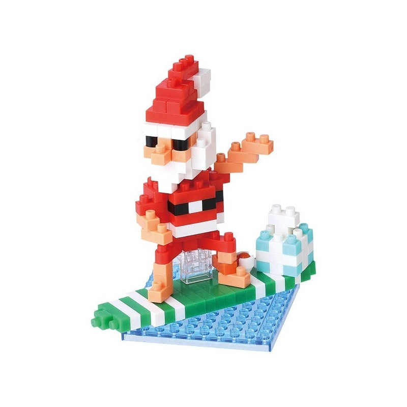 nanoblock mini PèRE NOëL surfeur (+ de 140 pièces)