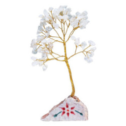 Arbre de Fortune 財富樹 80 pierres CRiSTAL de ROChE sur socle en pierre (h20cm)