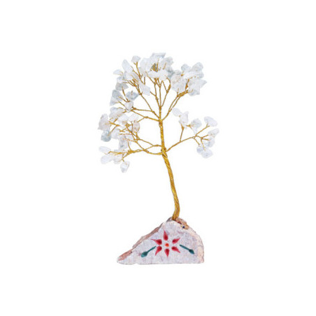 Arbre de Fortune 財富樹 80 pierres CRiSTAL de ROChE sur socle en pierre (h20cm)