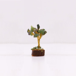 Arbre de Fortune 財富樹 15 pierres JAdE AVENTURiNE sur socle en bois (h6cm)