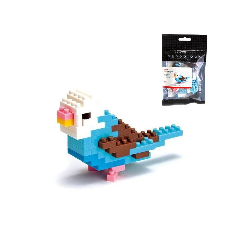 nanoblock mini PERRUChE BLEU OPALiNE (+ de 80 pièces) [NBC_016]