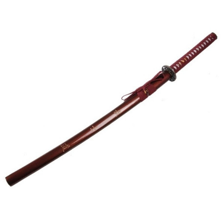 Katana forgé main BUShiDO bordeaux (lame MARU)