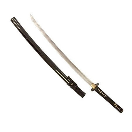 Katana forgé main KURO (lame DAMAS) coffret complet en bois