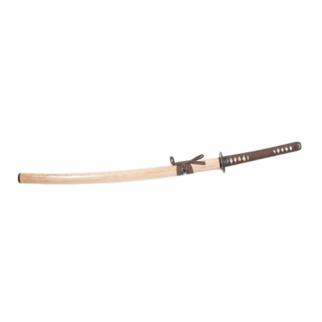 Katana forgé main MOKUZAi fourreau bois laqué (lame MARU)