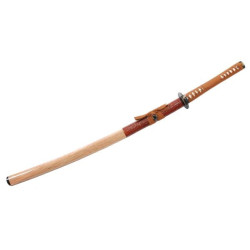 Katana forgé main TAKE fourreau bois (lame MARU)
