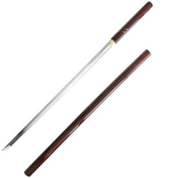 Katana forgé main ZATOiChi ROUGE (lame MARU) coffret en bois