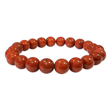 Bracelet perles en JASPE ROUGE 8mm