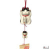 Carillon à vent japonais, fuurin DOUbLE MANEKi butchi en porcelaine