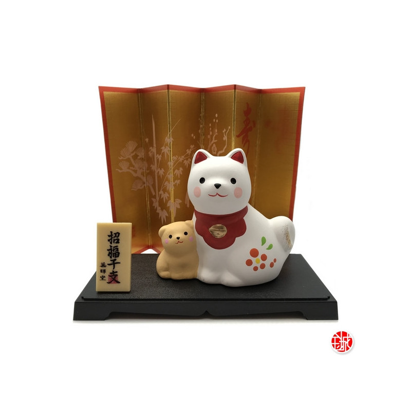 ChiEN 2018 maman et bébé en argile h6.8cm