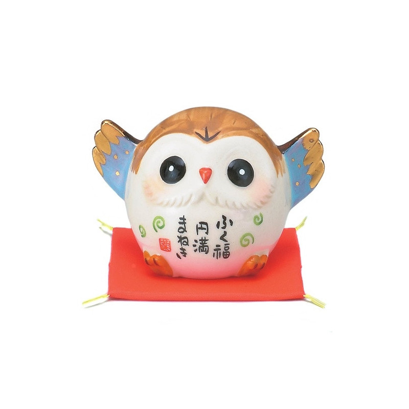 Chouette FUKURO en porcelaine japonaise AMiTié (h5cm)