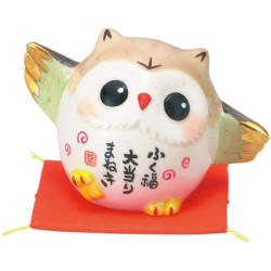 Chouette FUKURO en porcelaine japonaise ChANCE (h5cm)