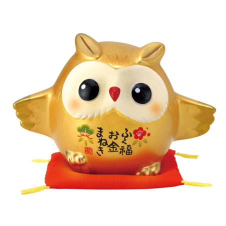 Chouette FUKURO en porcelaine japonaise FORTUNE (h5cm)