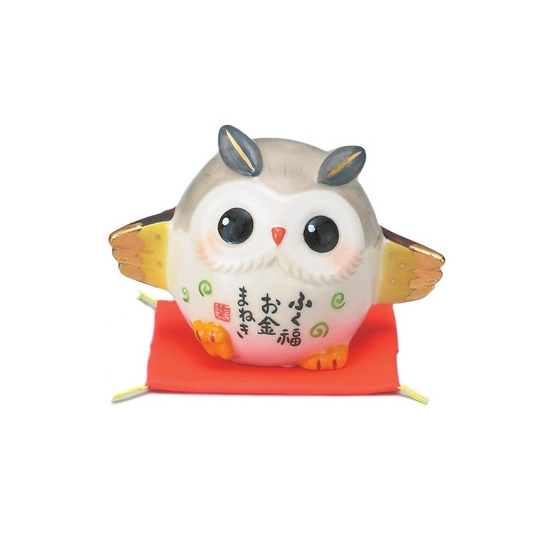 Chouette FUKURO en porcelaine japonaise RiChESSE (h5cm)
