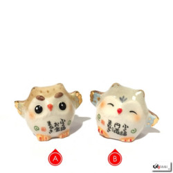 Chouette FUKURO MiNi en porcelaine japonaise (h2.4cm)