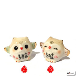 Chouette FUKURO MiNi en porcelaine japonaise (h2.4cm)