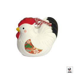 Coq 2017 grelot en argile h6.8cm