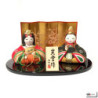Couple Impérial -DAiRibiNA 内裏雛- en argile de Hakata (h6cm)