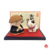 Diorama JiZO et Maneki neko en argile (h4cm)