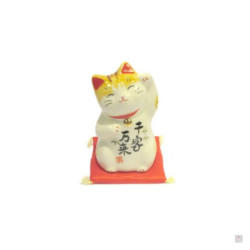 Maneki neko AMiTié en porcelaine japonaise (h7.5cm)
