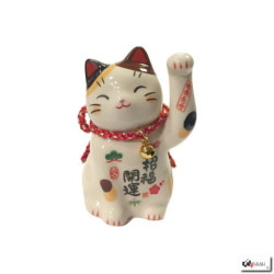 Maneki neko ChANCE MiKé en porcelaine japonaise (h7cm)