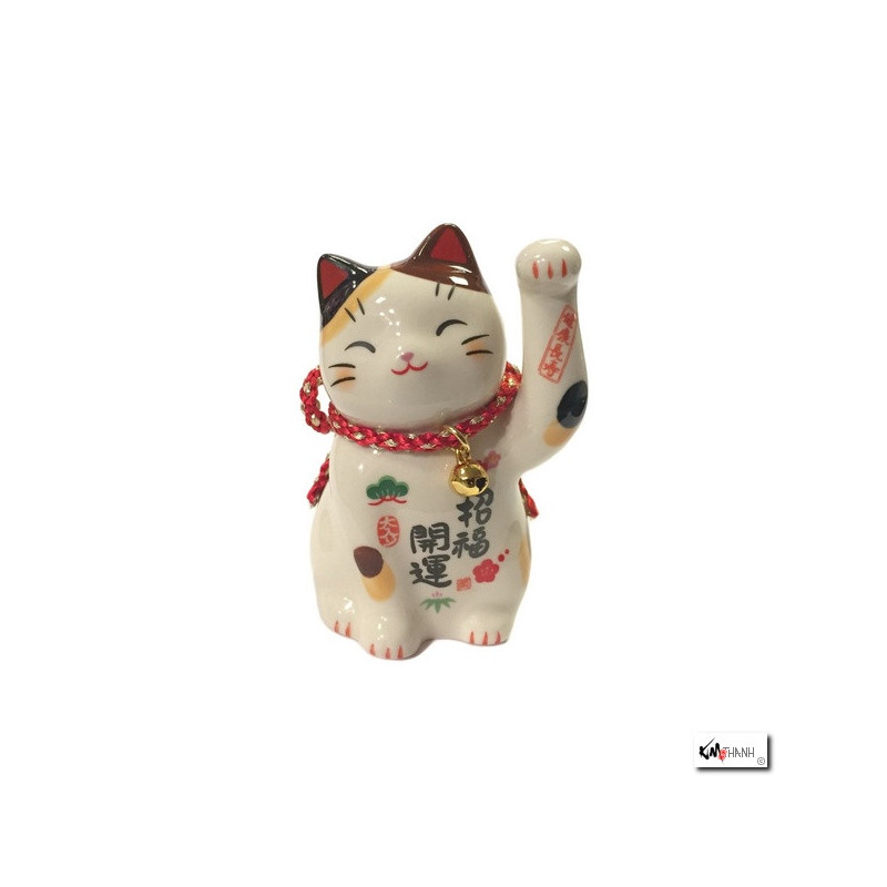 Maneki neko ChANCE MiKé en porcelaine japonaise (h7cm)