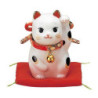 Maneki neko ChiRiMEN gauche en porcelaine japonaise (h5cm)