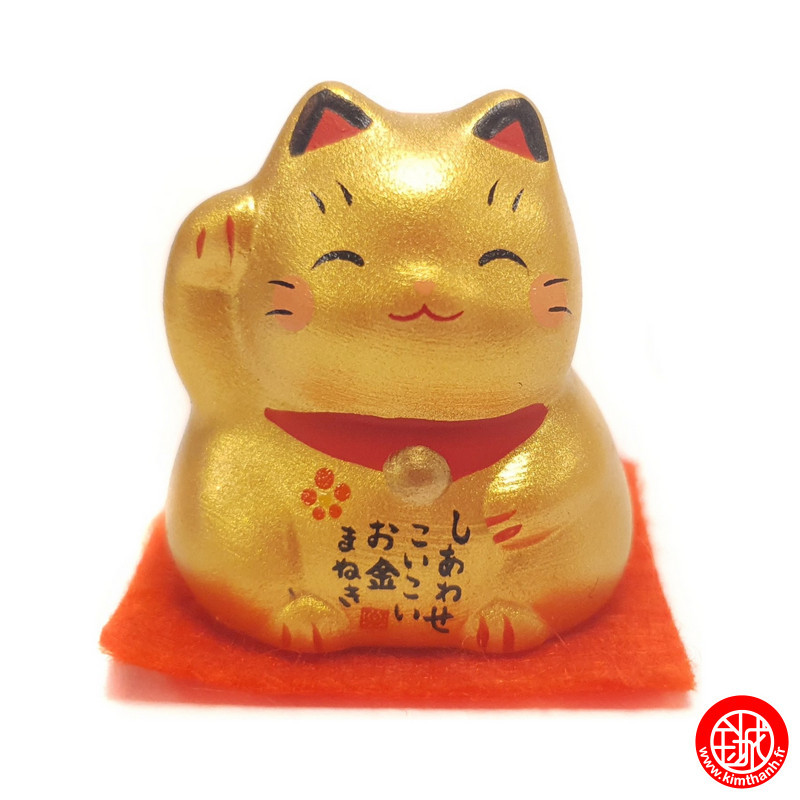 Maneki neko DAiFUKU en argile DORé (h3cm)