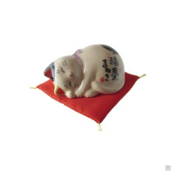 Maneki neko DOUX RêVE en porcelaine japonaise (h4cm)
