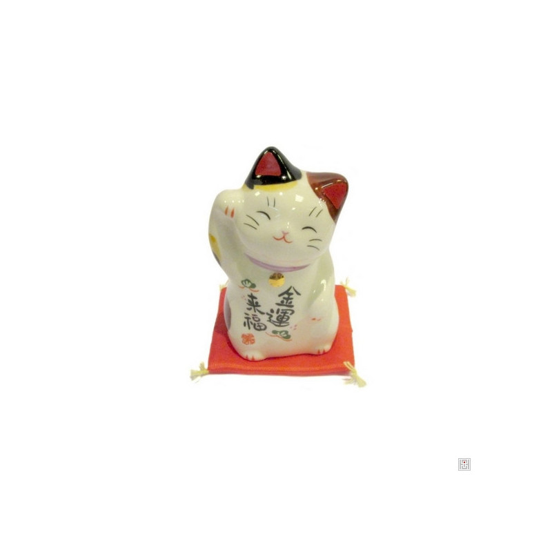 Maneki neko FORTUNE en porcelaine japonaise (h7.5cm)